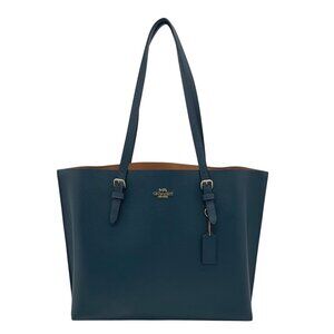 Coach Dark Teal Pebbled Leather Mollie Tote Bag 1671